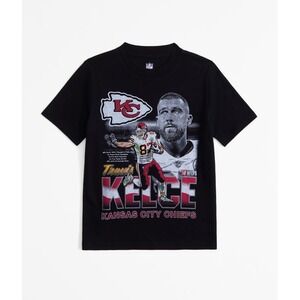 Abercrombie Kids Black Travis Kelce Kansas City Chiefs NFL T-Shirt Size‎ 9/10